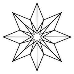 Decorative Starburst Outline Graphic