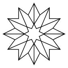Decorative Starburst Outline Graphic