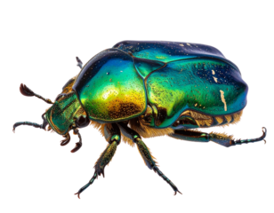   Colorful Beetle Illustration on Transparent Background