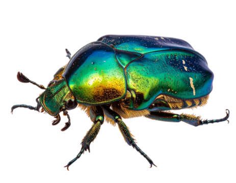   Colorful Beetle Illustration on Transparent Background