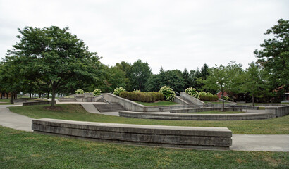 Circular Walkway Around Skate Plaza Park