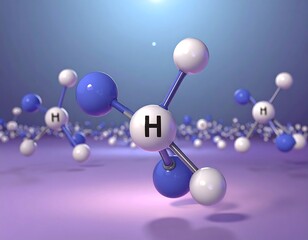 3D model of water molecules