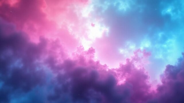 Vibrant Pink and Cyan Abstract Galaxy