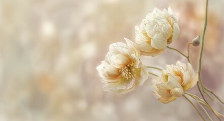 Serene Lotus Blossoms on a Mulberry Canvas: A Dreamy Art Background in Soft Beige Hues