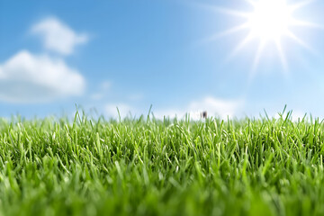 Fototapeta premium Vibrant Green Grass Background Image