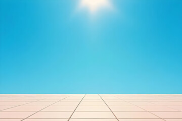 Fototapeta premium Bright Sky Minimalist Background Illustration