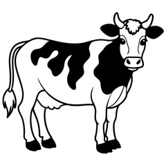 Cow on transparent background
