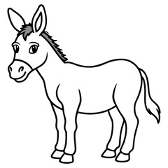 Donkey isolated on transparent background