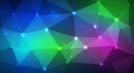 Obraz premium Colorful futuristic geometric background with triangles, polygon pattern, and mosaic shapes