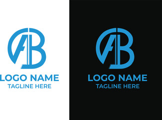 Ab letter logo design
