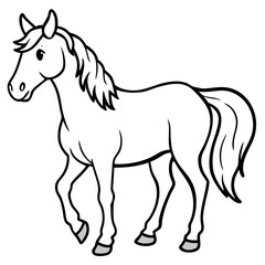 Black horse vector illustration
