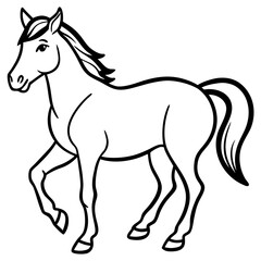 Black horse vector illustration © Mansura