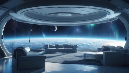 Futuristic space living room (1)