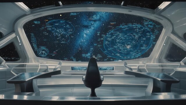 Futuristic spaceship cockpit (1)