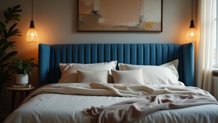 bed in hotel room