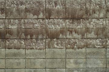 茶色く汚れたブロックの背景用素材	