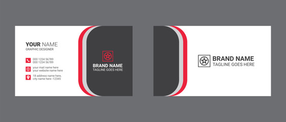Horizontal Double sided corporate , creative and modern  business card design for your personal use and your business..