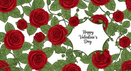 Valentines Day Roses Floral Design.