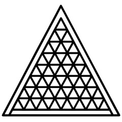 Triangle Mesh Line Art Vector