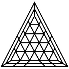 Triangle Mesh Line Art Vector