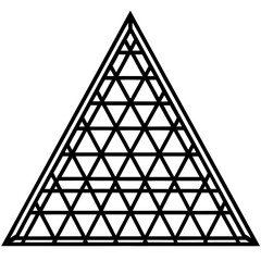 Triangle Mesh Line Art Vector