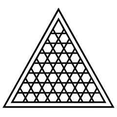 Triangle Mesh Line Art Vector