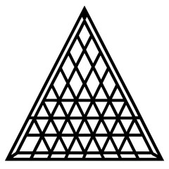 Triangle Mesh Line Art Vector