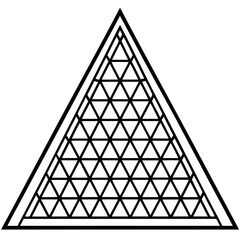 Triangle Mesh Line Art Vector