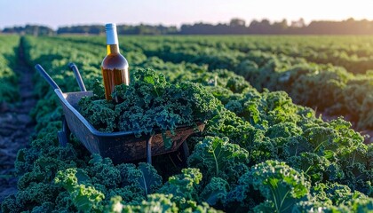 Kohlfahrt mit Gr&uuml;nkohl und Schnaps Bollerwagen K&ouml;nig