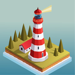 Leuchtturm an der Küste