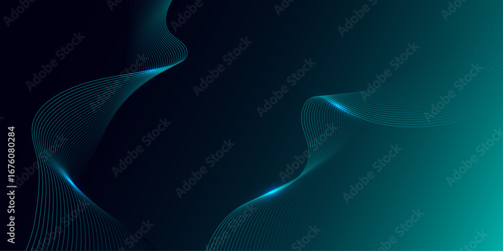 Aufkleber abstract background with waves for banner. twisted curve lines with blend effect arts lines wave blu