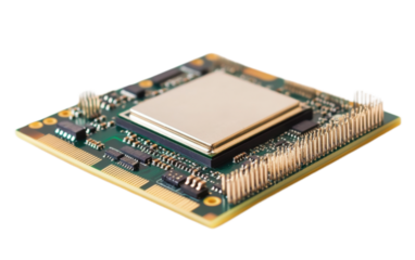 Computer processor cpu isolated on white background, png