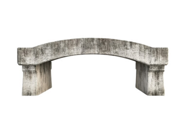 Concrete bridge isolated on white background, png