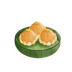 Ja Mongkut Thai royal auspicious dessert illustration