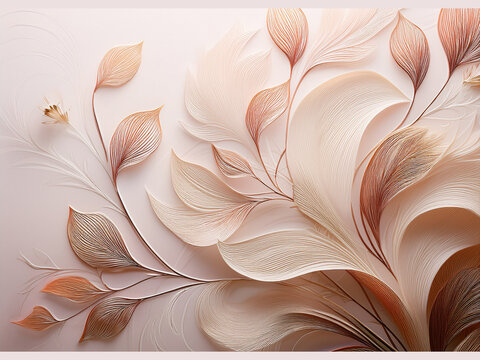 Modern abstract gradient with smooth waves in pastel tones, enhanced by watercolor-style flowers, creating a romantic, dreamy backdrop for presentations or creative projects.