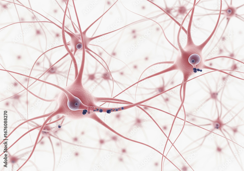Aufkleber intricate neural network visualization showcasing detailed synapse connections in a complex brain st