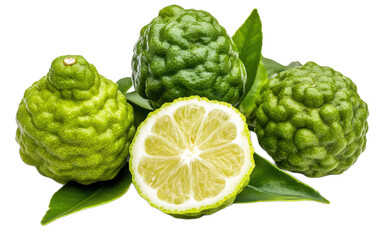 Bergamot isolated on white background, png