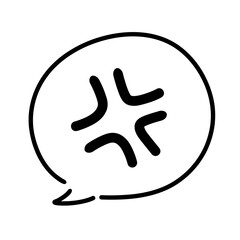 Obraz premium 怒りマークの漫符 吹き出し アイコン