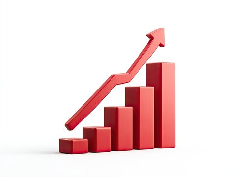 Red 3D bar graph with upward trend (1)