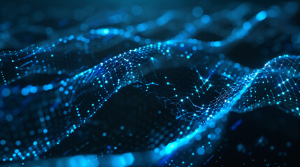 DNA fragments intertwine to form a glowing molecular mesh that visually represents complex biological interactions. This captivating display showcases vibrant connectivity and structure