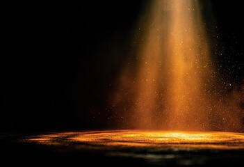 Dramatic spotlight on a dark stage