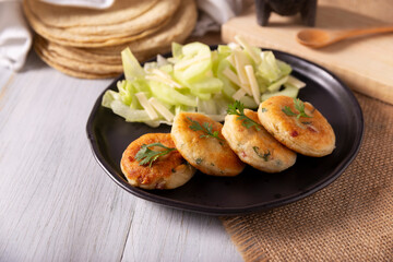 Potato cakes, a very popular homemade dish in many countries, in traditional Mexican cuisine they are known as 