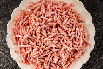 Minced meat frozen ground meat frozen pork, beef or chicken tasty snack fresh delicious gourmet...