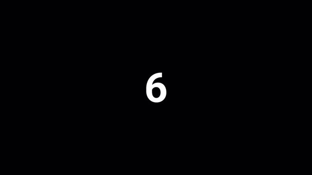 Number counter animation from 0 to 10 on a transparent background, Animated counting Numbers from 0 to 10 for amount ,likes, views, concepts with alpha channel in 4k.