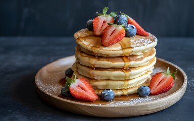 pancakes with berries