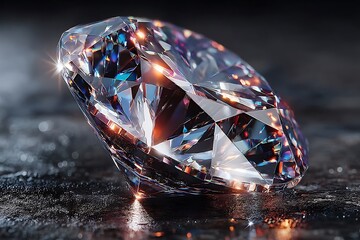 Luxury diamond stone sparkling with clarity high resolution picture