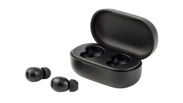 Black Wireless Earbuds with