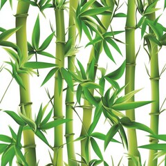 Seamless green bamboo pattern