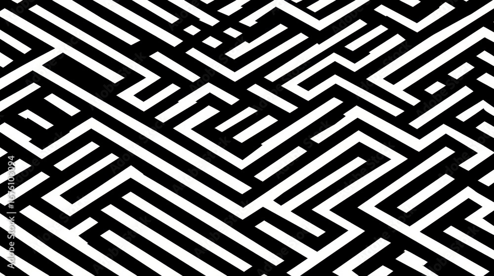 Poster high contrast maze pattern background design for creative use