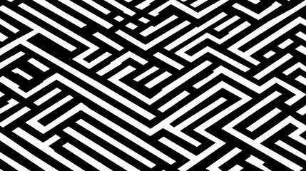 High Contrast Maze Pattern Background Design for Creative Use